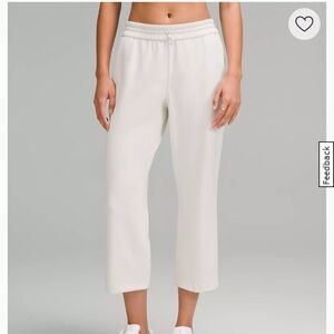 Lulu Lemon Softstreme High-Rise Straight-Leg Cropped Pant Bone
